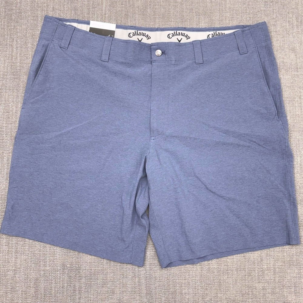 Callaway Golf Shorts Mens 40 Blue Opti-Dri Performance Media Pocket NWT